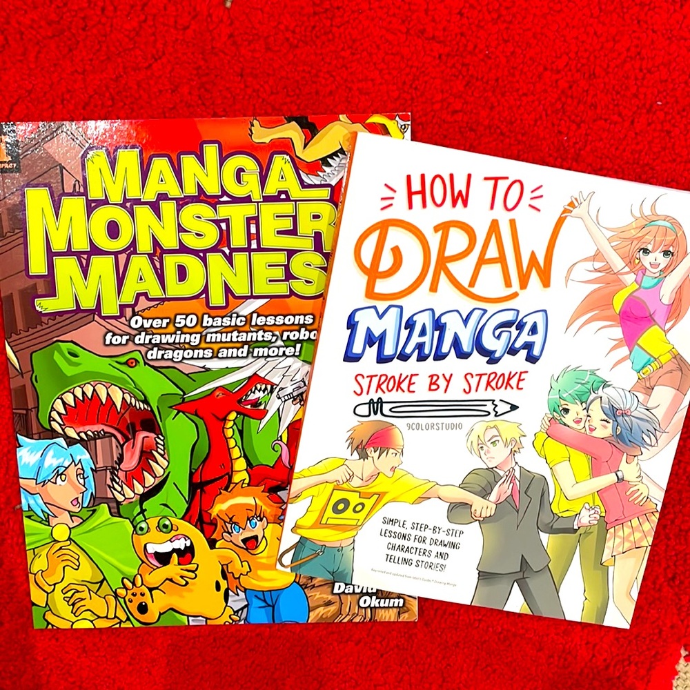 Lot of 2 MANGA How To Draw Books Drawing Lessons NEW! Art